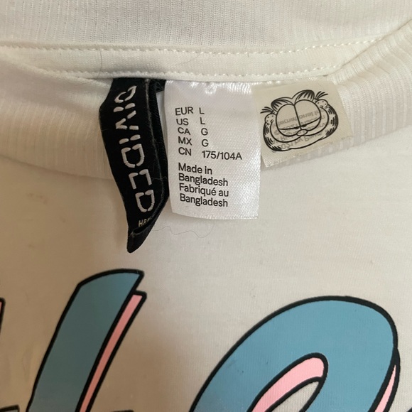 H&MxGarfield Cropped T-Shirt - Picture 2 of 2